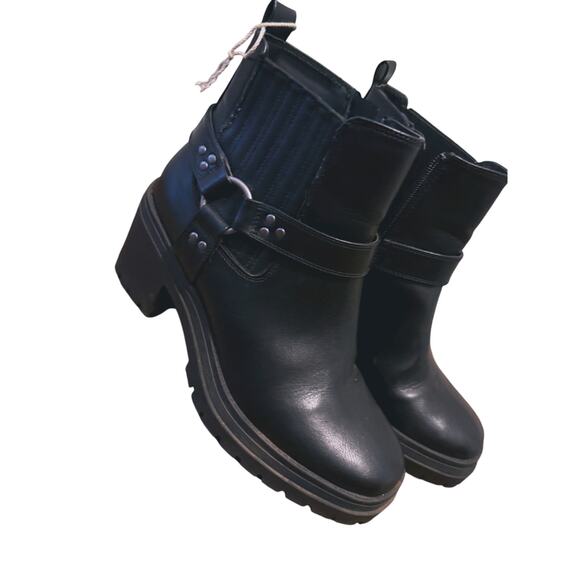Sincerely Jules Combat Ankle Boots Black Moto Style 9M Utility Goth Grunge Y2K - Picture 10 of 10